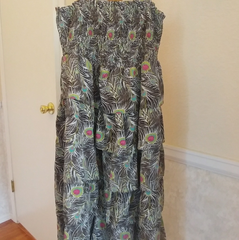 Peacock mini dress